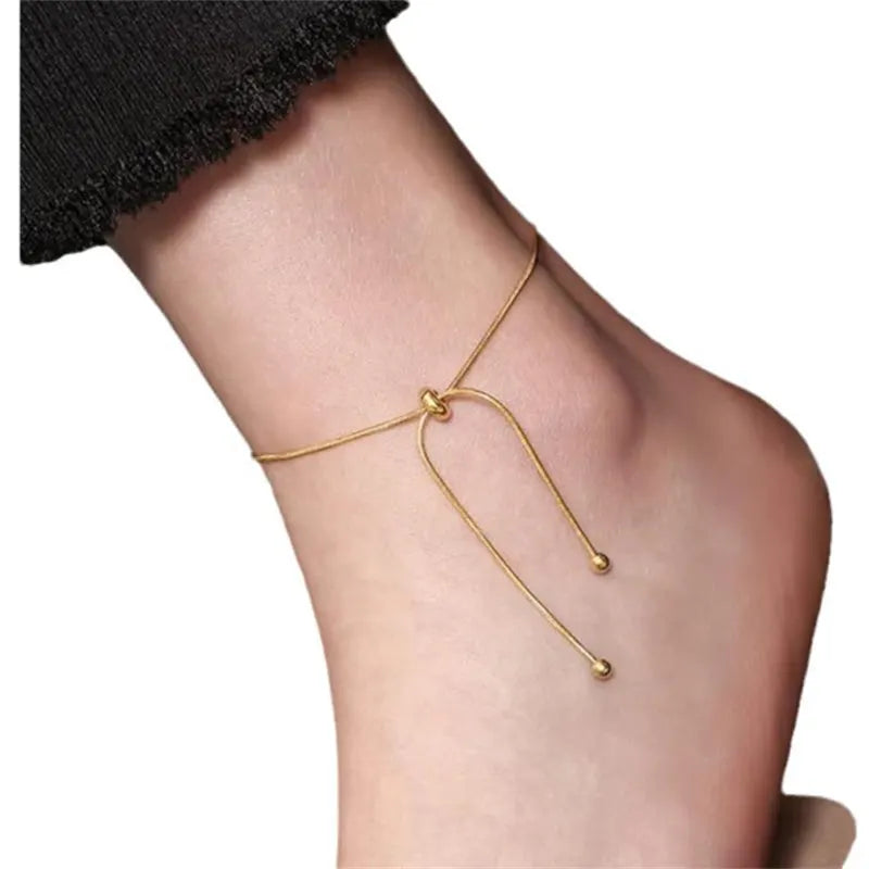 Tobillera de cadena ajustable