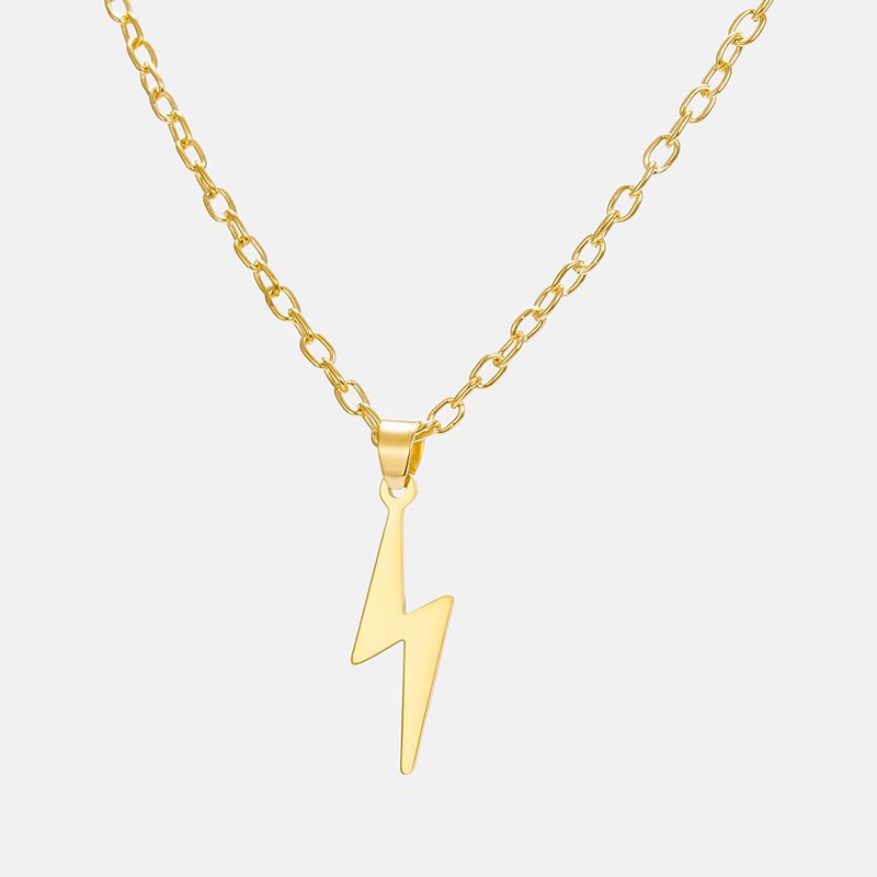 Collar de acero inoxidable dorado claro para hombre